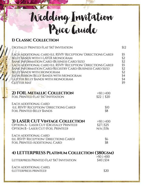 wedding invitation ph|Price List .